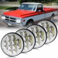 4pcs 5 75 36w Crystal Round Led Headlight Sealed Beam Ip68 Waterproof Replacement 4000 4040 5506 H5006 H651 H466 