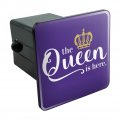 The Queen Is Here Crown Royalty Tow Trailer Hitch Cover Plug Insert
