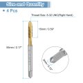 Spiral Point Plug Threading Tap 8-32 Unc Ground Threads H2 High Speed Steel 6542 Titanium Coated Screw Taps Tapping Bit For