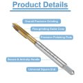 Spiral Point Plug Threading Tap 8-32 Unc Ground Threads H2 High Speed Steel 6542 Titanium Coated Screw Taps Tapping Bit For