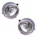 Brock Replacement Set Driver And Passenger Halogen Headlight For 2005-2007 Liberty 55157141aa 55157140aa 
