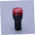 Led Panel Red Alarm Buzzer Warning Flashing Marine Socket Dashboard Mount Signal Light Warn Indicator Lamp Pearlescent Set