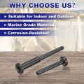 Uxcell 10 Pack Black Invisible Cable Railing Kit T316 Stainless Steel 1 8 Swage Tensioner Terminal Hidden For 2 X2 4 X4 Wood