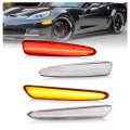 Hecasa 4pcs Led Side Marker Lights For 2005-2013 Chevrolet Chevy Corvette C6 Z06 Zr1 Grand Sport Turn Signal Sidemarker Lamps 