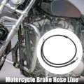 X Autohaux Brake Hose Motorcycle Hydraulic Line Oil Pipe With Spring Protection Fitting For Atv Motocross Racing Bike 100cm