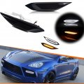 Adiil Smoked Lens Amber White Full Led Front Side Marker Light Kit Compatible With 2011-2014 Porsche 958 Cayenne Switchback