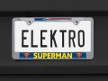 Superman Fly Chrome Metal License Plate Frame