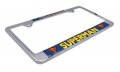 Superman Fly Chrome Metal License Plate Frame