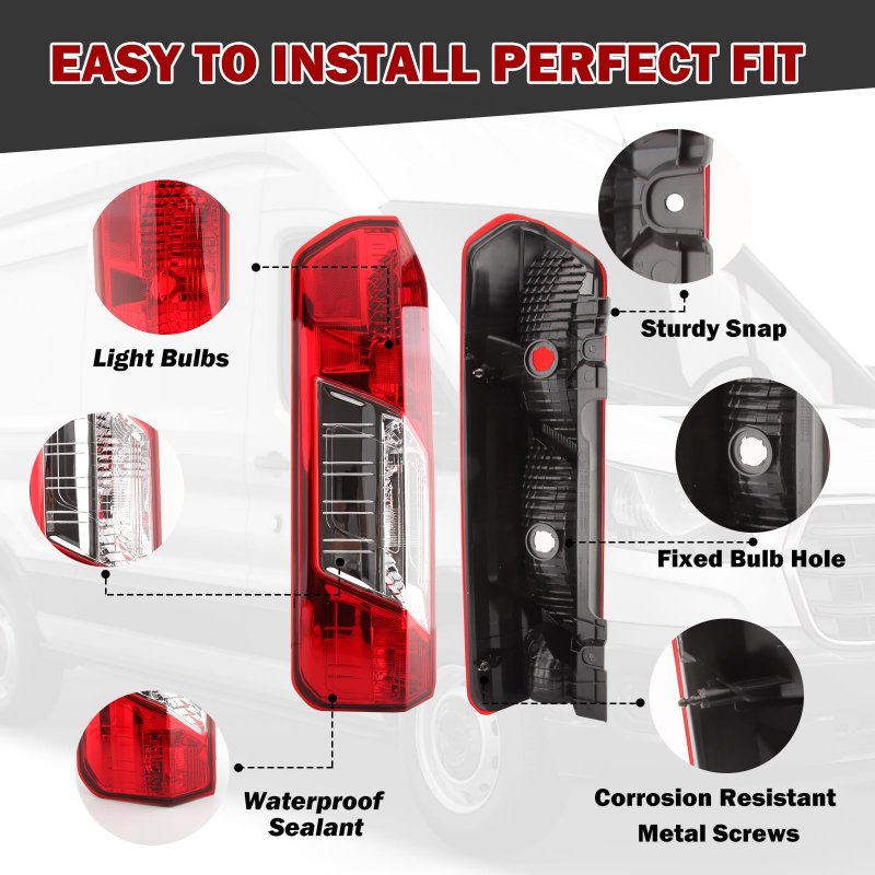 Mzorange Tail Light For Ford Transit T150 250 350 2015 2016 2017 2018 2019 2020 Left Driver Side