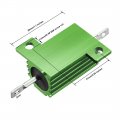 Uxcell 25w 120 Ohm Aluminum Housing Resistor Screw Tap Chassis Mounted Case Wirewound Load Resistors Green 5 Pcs