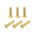 Flat Head Socket Cap Screws M3-0 5 X 14mm Brass Inner Hex Drive Fasteners Bolts 6pcs 
