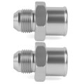 Pair 10an Sbc Valve Cover Adapter Aluminum Fittings For Push In Grommet Silver Billet Connectors 1 22 Diameter Hole 2 Pieces