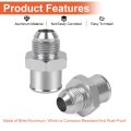 Pair 10an Sbc Valve Cover Adapter Aluminum Fittings For Push In Grommet Silver Billet Connectors 1 22 Diameter Hole 2 Pieces
