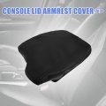 X Autohaux Black Pu Leather Car Center Console Lid Armrest Protector Cover Pad Replacement For Honda Accord 9th 2013-2017