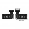 Sagasave 2pcs Luggage Combination Lock Tool Box Hasp Briefcases Suitcase 3 Digit Black