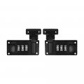Sagasave 2pcs Luggage Combination Lock Tool Box Hasp Briefcases Suitcase 3 Digit Black
