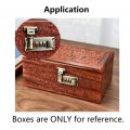 Sagasave 2pcs Luggage Combination Lock Tool Box Hasp Briefcases Suitcase 3 Digit Black