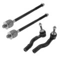 4pcs Front Inner Outer Tie Rod Ends Kit Suspension Steering End For Mercury Grand Marquis 2003-2011 Lincoln Town Car Drag Link 