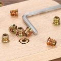 Wood Furniture M5x10mm Threaded Insert Nuts Interface Hex Socket Drive 10pcs