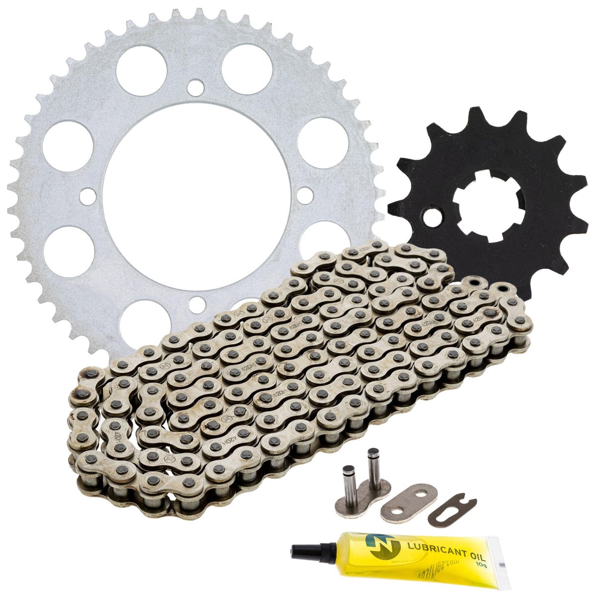 Niche Drive Sprocket Chain Combo For Kawasaki Kx80 Front 13 Rear 49 Tooth 420hz Standard 120 Links