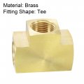 Uxcell Brass Hose Fitting Tee 1 2 Npt Female Thread 3 Way Pipe Connector Adapter