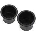 Red Hound Auto 2 Front Center Console Cup Holder Inserts For 2017-2018 Jeep Compass Plastic Liners 