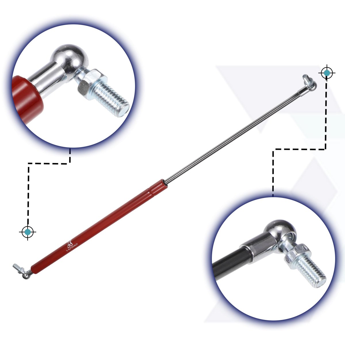 1 Set 24inch 67lbs 300n Red Lift Supports Struts Shocks Gas Spring With Ball Stud Mounting Bracket Universal For Rv Car Truck