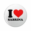 1080 Graphics I Love Sabrina Key Chain Double Sided Stainless Steel Keychain 