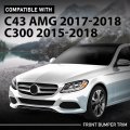 Front Bumper Trim Molding Chrome For Benz C300 2015-2018 Silvery 2058850123-pfm 2058853123 Mb1044123 15731898