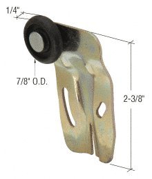 N6504 7 8 In Nylon Front Wardrobe Roller For Cox Adjustable Steel Bracket With Single Round Edge Wheel Fits 3 4 To 1 Doors