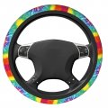 Tie Dye Steering Wheel Cover 15 Inch Non-slip Sweat Absorption Neoprene Decor Car Truck Protector Universal Automotive