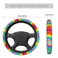 Tie Dye Steering Wheel Cover 15 Inch Non-slip Sweat Absorption Neoprene Decor Car Truck Protector Universal Automotive
