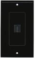 Riteav 1 Gang Decorative Black Port Right Angle Hdmi Wall Plate 