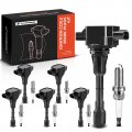 A-premium Set Of 6 Ignition Coil Pack And Iridium Spark Plugs Compatible With Infiniti G25 Jx35 M35 Q50 Q70 Qx60 Nissan Altima