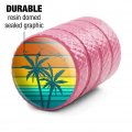 Sunset With Palm Trees Graphic Tire Rim Wheel Aluminum Valve Stem Caps