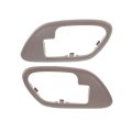 Door Handle Trim Pair For Cadillac Escalade 1999 2000 Front Inside Plastic Tan Brown Replacement 15708087 15708088 