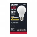 Satco 6 Pack Dimmable Led Filament Lamps S12412 High Lumens 5 Watt A19 Soft White 2700k Medium Base 90 Cri 120 Volt For Use At