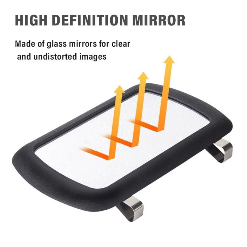 Vanity Mirror For Car Sun Visor Hd Clip-on Multifunctional Rear View Essential Makeup Interior Accessories Women Men