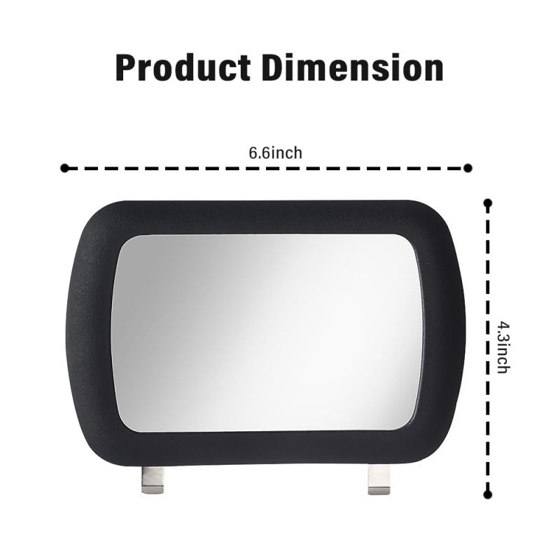 Vanity Mirror For Car Sun Visor Hd Clip-on Multifunctional Rear View Essential Makeup Interior Accessories Women Men