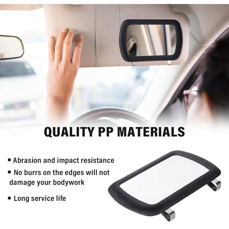 Vanity Mirror For Car Sun Visor Hd Clip-on Multifunctional Rear View Essential Makeup Interior Accessories Women Men