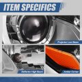 Halogen Model Factory Style Projector Headlight Lamp Compatible With Mazda 6 2014-2017 Passenger Right Side Chrome Housing