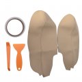 Beige Leather Door Panel Insert Cover Synthetic Padded Replacement For Acura Tsx 2009-2014 