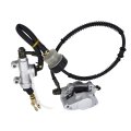Motorcycle Hydraulic Rear Foot Brake Caliper With Pads Replacement For 200cc 250cc Quad Dirt Bike Atv 