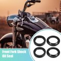 Uxcell 1 Set 52mmx39mmx11mm Motorcycle Front Fork Shock Oil Seal And Dust For Honda Vt800