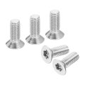 M6-1 X 16mm Flat Head Torx Anti Theft Machine Screws 10 Pcs 304 Stainless Steel Drive Countersunk Full Thread Silver 