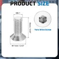 M6-1 X 16mm Flat Head Torx Anti Theft Machine Screws 10 Pcs 304 Stainless Steel Drive Countersunk Full Thread Silver