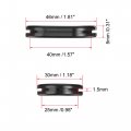 Uxcell Rubber Grommet Oval Double-sided Mount Size 40 X 25 Mm For Wire Protection 10pcs