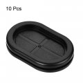 Uxcell Rubber Grommet Oval Double-sided Mount Size 40 X 25 Mm For Wire Protection 10pcs