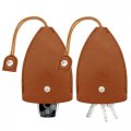 Belomi 2 Pcs Car Key Case Pu Leather Pull-outchain Bags Large-capacity Sleeve Portable Storage Bag Protective Key Pouch For 