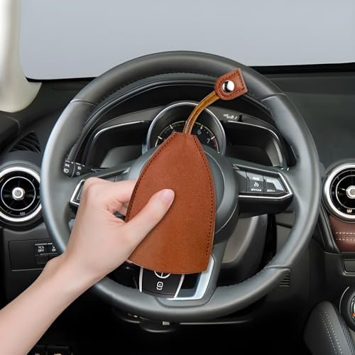 Belomi 2 Pcs Car Key Case Pu Leather Pull-outchain Bags Large-capacity Sleeve Portable Storage Bag Protective Key Pouch For